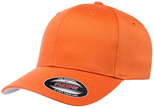 Flexfit - sportowa czapka z daszkiem dla mężczyzn, Pomarańczowy, L-XL