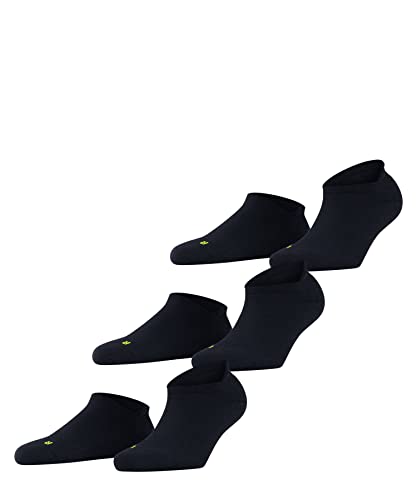 FALKE Uniseks Skarpety do trampek Cool Kick Sneaker 3-Pack U SN Oddychający I Szybkoschnący krótkie jednokolorowe 3 Pak, Niebieski (Marine 6120), 44-45