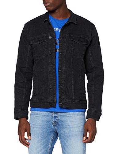 Blend BHBHNARIL odzież wierzchnia, męska kurtka dżinsowa, przejściowa, Denim czarny (200297), XXL