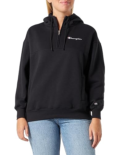 Champion Legacy American Classics W-Light Powerblend Fleece Oversized Half Zip Bluza damska, Czarny, XS