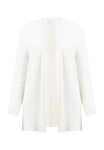 RISA Otwarty dzianinowy kardigan damski 25825349, biały (wollweiss), XS-S