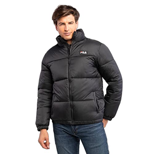 FILA Męska kurtka SOLLER Puff Jacket, czarna, L