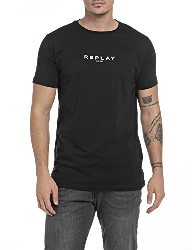 Replay Męski T-shirt M6138L.000.2660, czarny, S