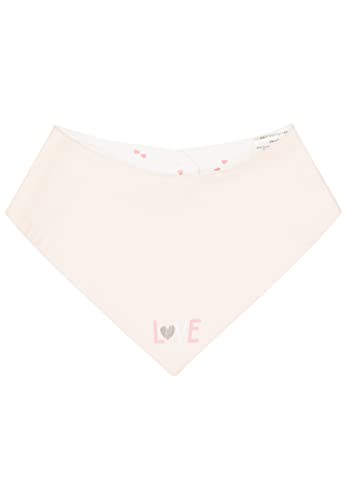 SALT AND PEPPER Dziewczęcy ręcznik dwustronny z nadrukiem Love/serce z bawełny ekologicznej (chustka), różowy, normalny