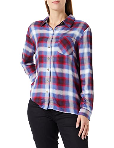 Timezone Damska bluzka Boyfriend Fit Blouse Blue, Blue red Multicolor, S