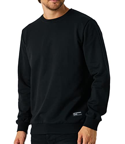 Comeor Bluza męska odzież sweter bez kaptura, czarny, XL