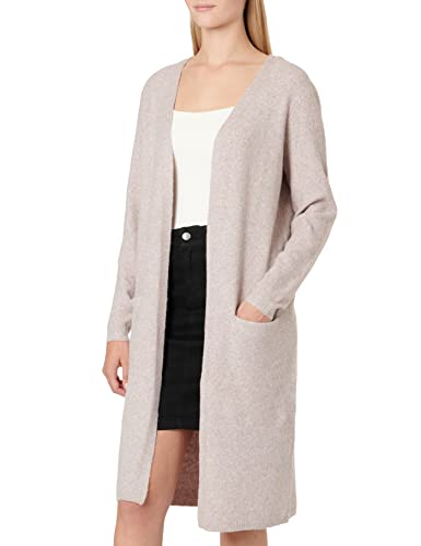 Vero Moda Tall VMDOFFY LS Długi otwarty kardigan GA wysoki pasek kardigan, Woodrose/Detail:Melange, S/T dla kobiet, Woodrose/Detail:melange