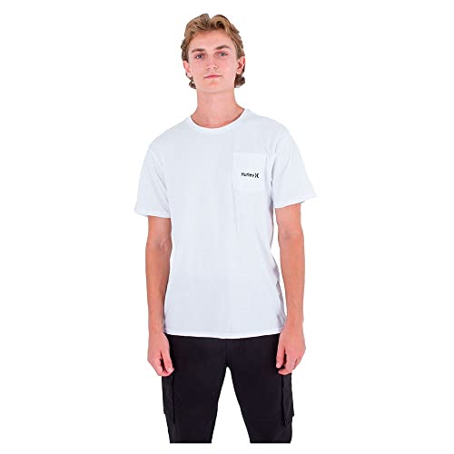 Hurley Męski t-shirt OAO Pocket Tee, biały, M, biały, M