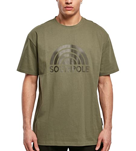 Southpole Męski t-shirt, basic, oliwkowy, S, oliwkowy, S