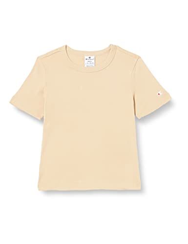 Champion Damska koszulka Legacy American Classics miękka bawełna 1 x 1 Rib Slim S/S T-shirt, taupe Brown, XL