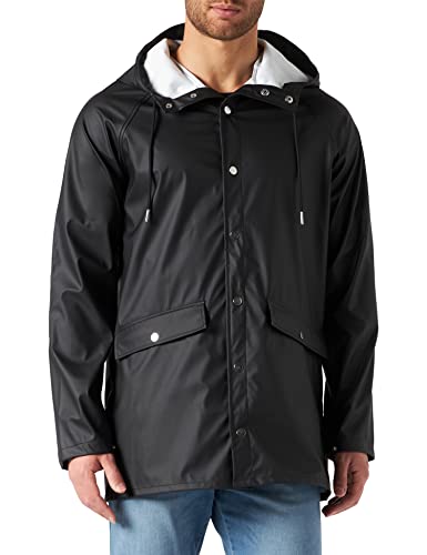 JACK & JONES Męska kurtka przeciwdeszczowa Jjwinston Rain, czarny, M