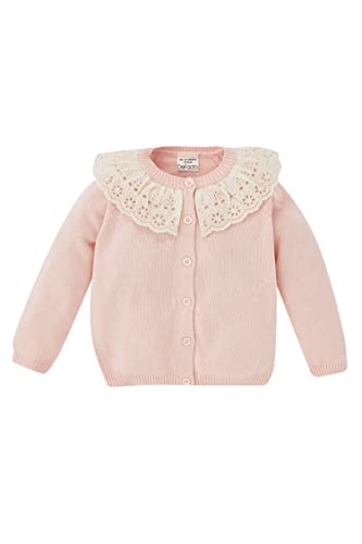 DeFacto Kardigan z dzianiny o regularnym kroju dla dziewczynek i dziewczynek, Rosa, 6-9 Miesiące