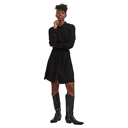 Vila Damska sukienka bluzkowa, pasek w talii –, czarny, 40