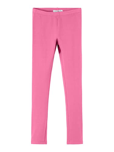 NKFDAVINA SOLID SWE legginsy BRU N NOOS, Pink Cosmos, 122 cm
