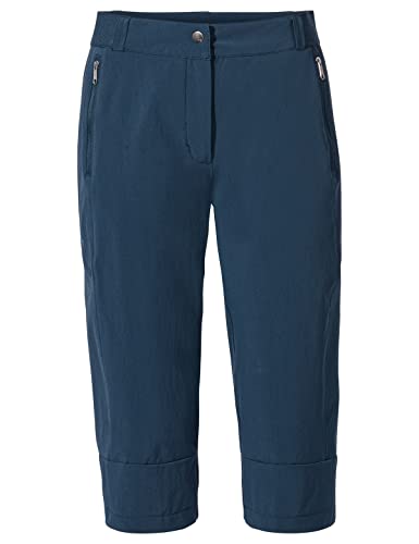 VAUDE Damskie Farley Stretch Capri III Spodnie damskie, Ciemne Morze, 38