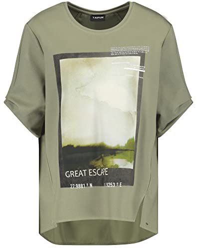 Taifun T-shirt damski, Reed Green Wzorzysty, 40