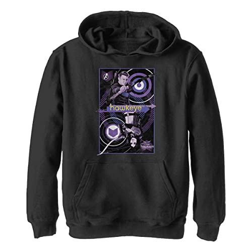 Marvel Hawkeye King Of Arrows chłopięca bluza z kapturem, czarna, S, czarny, S