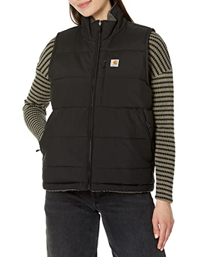 Carhartt Damska kamizelka dwustronna Relaxed Fit z wodoodporn? powierzchni? i technologi? Wind Fighter, czarny, XL