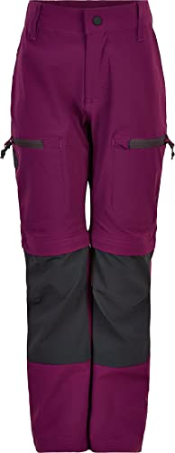 Color Kids Unisex dziecięce spodnie stretch with Zip Off spodnie przeciwdeszczowe, Plum Caspia, 98