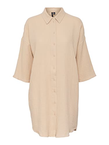 VERO MODA Vmnatali długa koszulka damska 3/4 Noos, Irish Cream, S