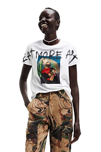 Desigual Damska koszulka z krótkim rękawem, biały, S