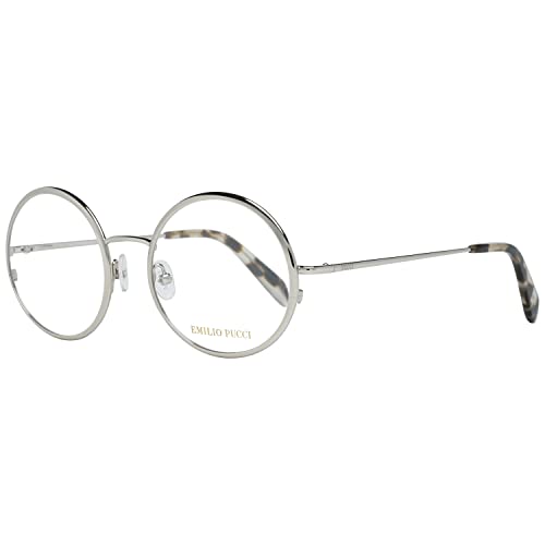 Emilio Pucci Unisex dla dorosłych EP5079 016 49 oprawki okularów, srebrne (PALLADIO LUC)