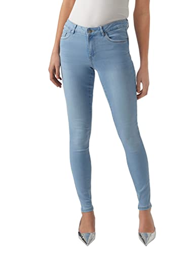 VERO MODA VMALIA MR S Shape J VI3291 GA NOOS dżinsy damskie slim fit, jasnoniebieski (light blue denim), S x 30L