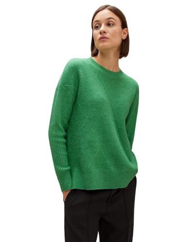 Street One Damski sweter z dzianiny ze wzorem, Fresh Gentle Green Melange, 36