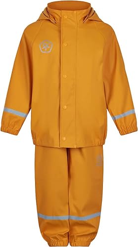 Color Kids Rain Set Solid Pu kurtka przeciwdeszczowa dla dzieci, uniseks, Cadm Yellow, 116