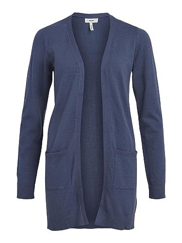 Object Damski sweter z dzianiny otwarty, Bijou Blue, L