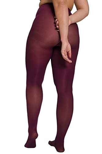 Ulla Popken Damskie Essential mikrofibra, rajstopy 60den czerwone, 48/50, Czerwone winogrona