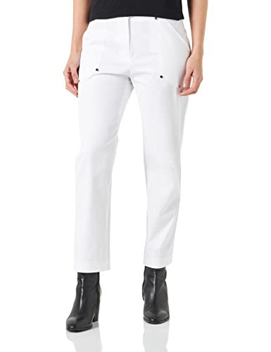Love Moschino Slim Fit Trousers Damskie Spodnie Casual, Optyczny biały, 36