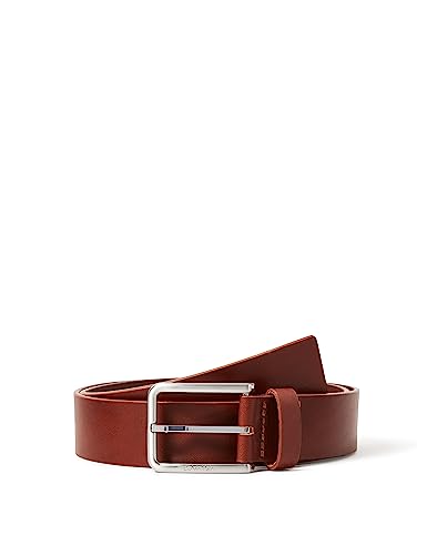 Calvin Klein Męski pasek ciepła 35 mm, ciemnobrązowy, 110, Brązowy, 110