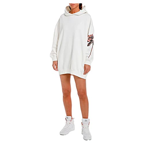 Replay Sukienka damska W9798B, 707 kremowa, M, 707 krem, M