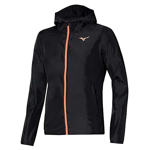 Mizuno Męska kurtka z kapturem, czarna, XXL, Czarny, XXL