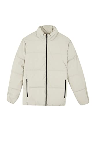 DeFacto Płaszcz męski do odzieży rekreacyjnej - DeFacto Płaszcz męski do odzieży wierzchniej (Off White, M), Off White