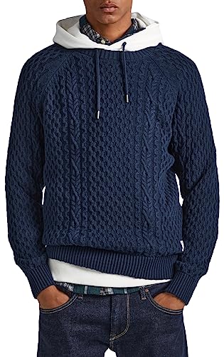 Pepe Jeans Sweter męski Sly, Niebieski (Dulwich), L