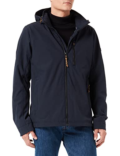 camel active Męska kurtka softshell z odpinanym kapturem, granatowy, 56