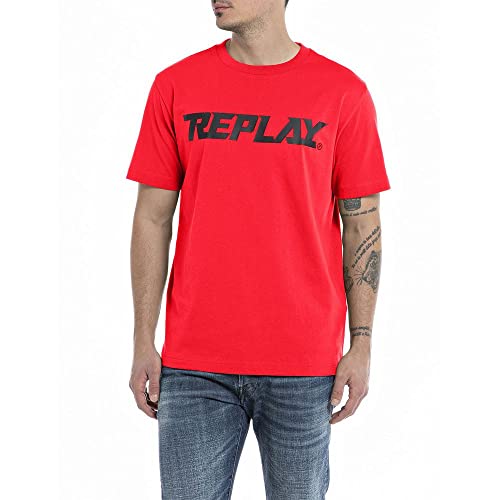 Replay T-shirt męski, Ruby Red 656, XS
