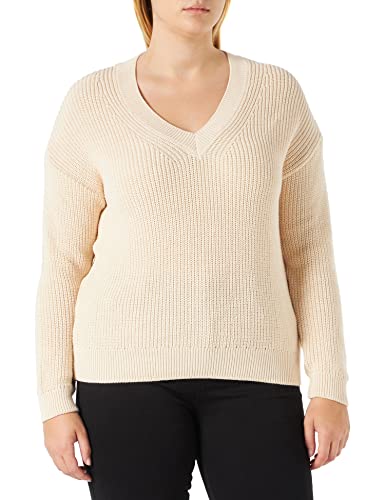 Mavi Sweter damski z dekoltem w serek, White Swan, M