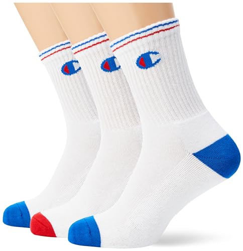 Champion Unisex stopki (zestaw 3 szt.), biały, 39-42 EU