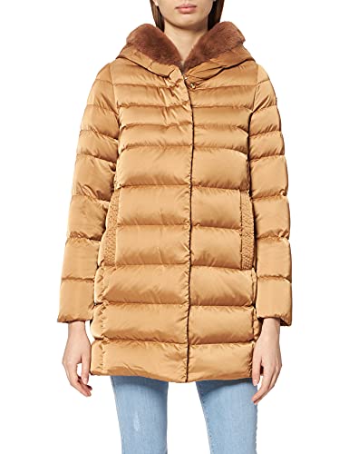 Geox W CHLOO damska kurtka puchowa, Deep Tan, 36