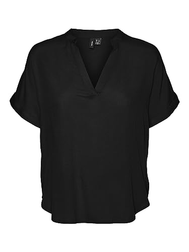 VERO MODA Women's VMBEAUTY SS GA NOOS Top, czarny, XS, czarny, XS
