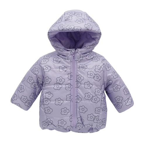Pinokio Kurtka zimowa dla dziewczynek, Lilac Flowers W23, 74 cm