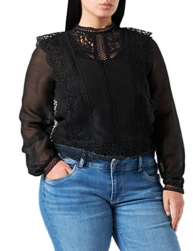 Q/S designed by Bluzka damska z długim rękawem Regular Fit Bluuse, szary/czarny., 40