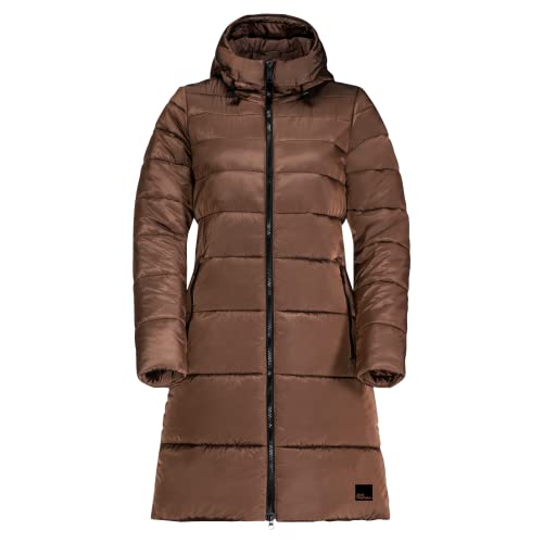 Jack Wolfskin Eisbach damska kurtka hardshellowa z rowkiem laskowym, brązowa, L
