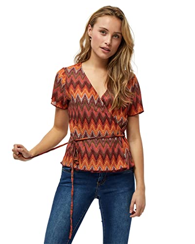Desires Kobiety Baily Wrap koszulka Pomarańczowy pasek mango S