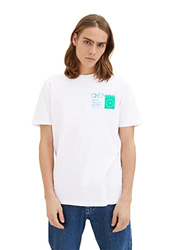 TOM TAILOR Denim Koszulka męska 1036964, 20000-biała, M, 20000 – biały, M