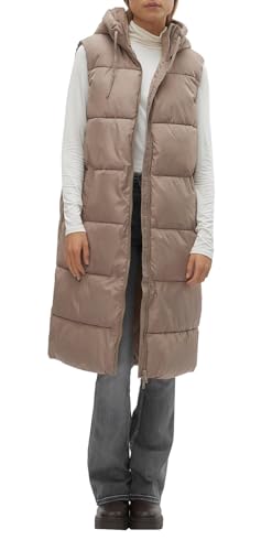 VERO MODA Damska kamizelka Vmligaane Waistcoat Noos, taupe Gray, L