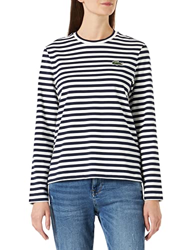 Lacoste Tf9207 T-shirt damski, granatowy/mąka, 40